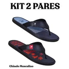 Kit 2 Pares de Chinelo Masculino Antiderrapante Correia Grossa Sandália Masculino Chinelo Desconto