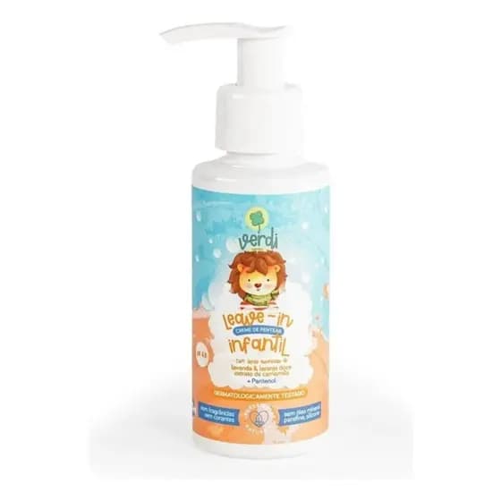 Leave In Creme de Pentear Infantil 100% Natural com Óleos essenciais de Lavanda e Laranja doce e Extrato de Camomila