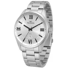 Relógio Technos Masculino Analógico Prateado Resistente á Água RT2115MSQS1K