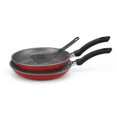 KIT FRIGIDEIRA ANTIADERENTE 3 PEÇAS ENJOY COM ESPATULA ALEGRETE 18CM 22CM FUNDO ANTIDERRAPANTE