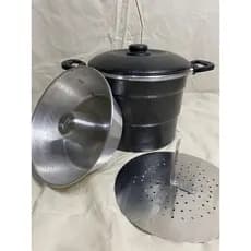 CONJUNTO CUSCUZEIRO CRAQUEADO ALPES 3 PEÇAS ALUMINIO CUSCUZ PUDIM