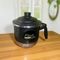 CANECÃO LEITEIRA DE ALUMINIO COM TAMPA CRAQUEADO ALCAR 16CM