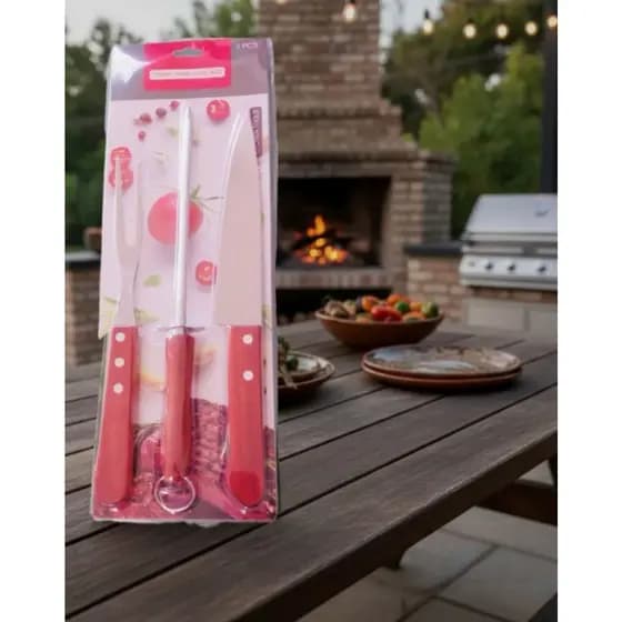KIT CHURRASCO SAO 3 PEÇAS MARCA TP NOVAÇÃO