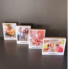 Quadro Personalizado de Mesa -Lembrancinha Aniversário - Dia das Mães- Dia dos Pais - 9x10 cm em MDF