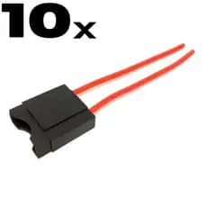 Kit 10 Porta Fusível Max De Lâmina Grande 4mm Nacional Fio Novo