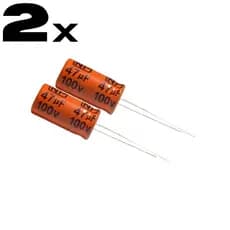 Kit 02 Capacitor Corneta Bipolar 47uf X 100v / 47x100