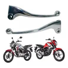 Kit Manete Cromado Cg Titan Fan125/150/160 Maçanetas Embreagem e Freio Tambor