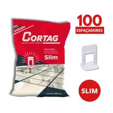 Espaçador Nivelador Piso Revestimento Slim 1,0mm 1,5mm 2,0mm Caixa 100un Cortag