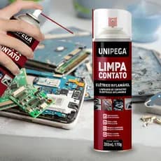 Limpa Contato Eletrônicos Superfície Unipega 300ml 170g