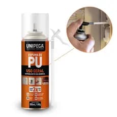 Espuma Expansiva Poliuretano 300ml 190g Unipega Uso Geral Fixação Vedatudo