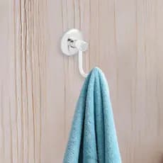 Kit Gancho Porta Toalha Suporte Cabide Parede Aço Inox Silva Metais Banheiro
