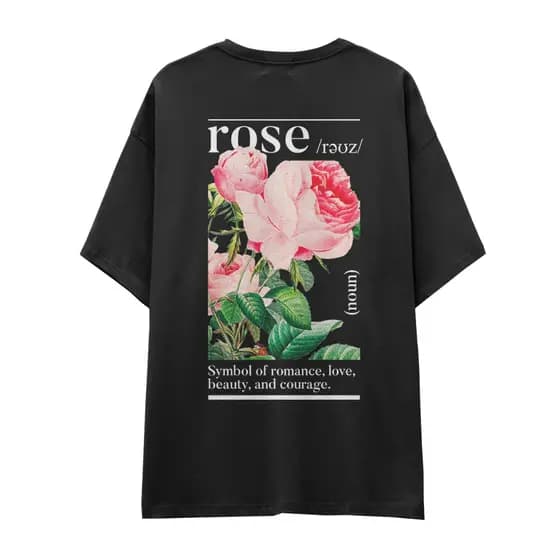 Camiseta Symbol Of Romance Unissex Oversized P Sair Confortavel 100% Algodão
