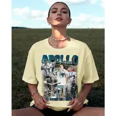 Camiseta Apollo MC Bicampeão Do Estadual Unissex P Sair Streetwear Estampa Bootleg Em DTF