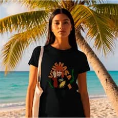 Camiseta Unissex com Frases de meme par diversão do Verão "Venenosa Rita Lee"
