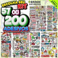 Kit 57/200 Adesivo para Capacete Moto Bike Eletrica Figurinhas Grau 244 Aranha Frases APROVA D'ÁGUA