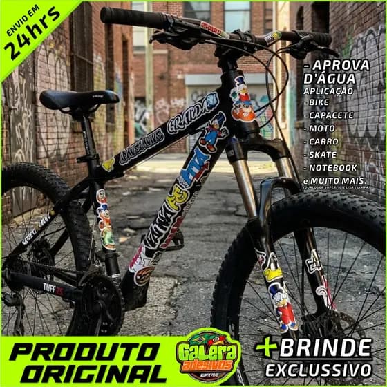 Kit Adesivo Vinil Bike Moto Capacete Carro Frases Grau 244 Osascorte - APROVA D'AGUA