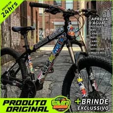 Kit Adesivo Vinil Bike Moto Capacete Carro Frases Grau 244 Osascorte - APROVA D'AGUA