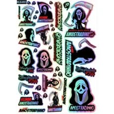 120 - 40 Adesivos - Holográfico 'Camaleão'  Hum Eu Gosto Assim Amostradinho - Moto - Bike - Aprova D'agua