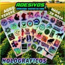 65 à 21 Adesivos AGRO Holográfico para Garrafa Termica Terere Agronomia Roça Bruto - APROVA D'ÁGUA