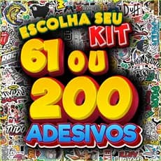 Kits 61 à 200 Adesivos Figurinhas para Bike Moto Capacete - Frases Grau 244 Osascorte -APROVA D'AGUA