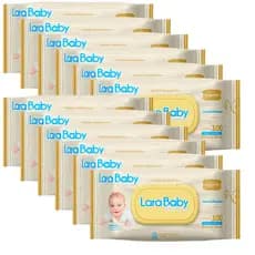 Kit C/12 Lenço Umedecido Lara Baby Premium 100 Unidades Total 1200