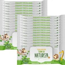 Caixa Toalha Umedecida Turma Da Natureza Premium 24 Pacotes - 2400un