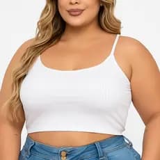 Top Plus Size Tomara Que Caia Busto e Alcinha Com Alta Elasticidade Academia Fitness Até G4