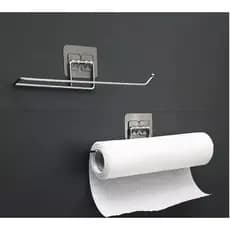 Porta Papel Toalha Suporte em Inox com Adesivo Para Cozinha