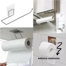 Gancho Multiuso Suporte Com Adesivo De Porta Papel Toalha Alumínio Filme Sem Furos Para Cozinha