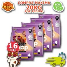 Kit 16 kg areia sanitaria lavanda higienica natural argila ecologica absorvente para gatos