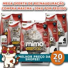 Kit 20kg areia sanitaria higienica natural argila Mimocat ecologica absorvente para gatos