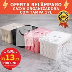 Organizador Cesto Caixa Organizadora Decorativa Multiuso Casa Banheiro Cozinha Escritório Gaveta