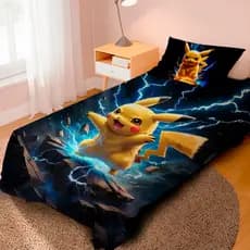 Lençol Cobre Leito Solteiro e Fronha Pokemon/ Pronta entrega/ envio imediato