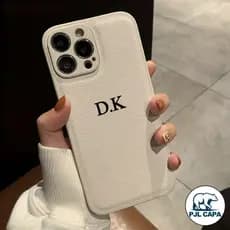 Capa De Couro PU De Luxo Com Nome Pessoal Personalizado Para iPhone Air 17 16 15 14 13 12 11 Pro Max