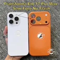 Sem Furo De Flash , Se Transforma Em 17 Pro Max , Capa Fosca AG Original Para iPhone 17 16 15 14 13 12 11