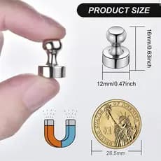 5/10/50PCS Ímãs Magnéticos Super Fortes 12*16mm para Refrigerador e Quadro Branco para Uso em Escritório