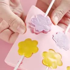Molde de silicone para pirulitos com 12 cavidades, molde de picolé DIY, ferramenta de confeitaria alimentar