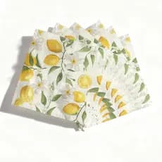33*33 Guardanapo Quadrado Siciliano Limão Impressão Decoração de Mesa