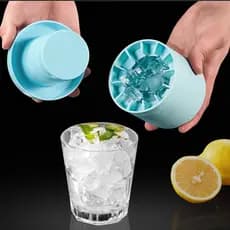 Molde de Cubo de Gelo em Silicone Alimentício | Fácil de Desmoldar | Forma de Gelo e Brinquedo Anti-Estresse