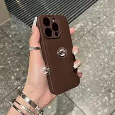 Caso De Textura De Couro De Luxo Para iPhone Ar 17 16 15 14 13 12 11 Pro Max Simples Original À Prova De Choque Capa