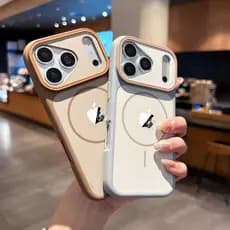 Capa Magnética Fosca De Alta Qualidade Com Bloqueio De Cores Para iPhone 17 16 15 14 13 12 11 Pro Max Proteção Total