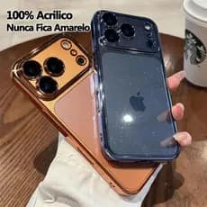 Capa De Brilho Brilhante Com Revestimento Ultrafino Para iPhone 16 15 14 13 12 11 Pro Max