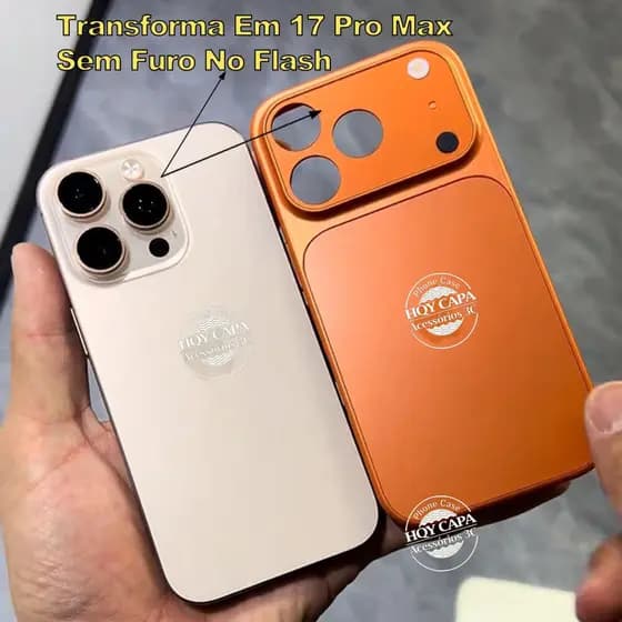 Se Transforma Em 17 Pro Max , Sem Furo Para Flash , Capa Fosca AG Original iPhone 17 16 15 14 13 12 11 Pro Max