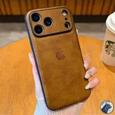 Capa De Couro Premium Luxuosa Para iPhone 17 16 15 14 13 12 11 Pro Max Proteção Completa Da Lente Câmera
