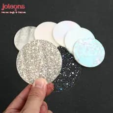JOLEONS 100 Unidades De Filme De Crachá Transparente , Capas Laser De Vários Estilos Com Padrão De Estrela , PVC