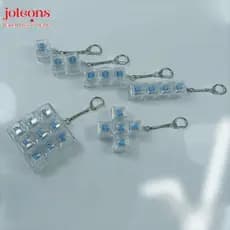 JOLEONS Teclado De Dedo , Gadget 4/5 Teclas Fidget Keychain , Botão Keycap Stress Relief Clicker Toy