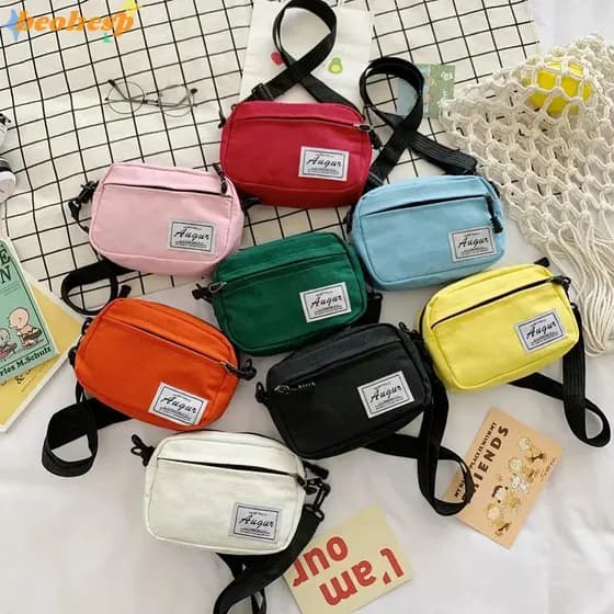 BEOHESP Bolsa De Ombro Casual , Lona Patchwork Crossbody , Mini Mensageiro Simples