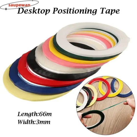 SAUPEWAN 1 Peça Fita De Posicionamento De Mesa 5S DIY Material De Escritório Linha De Aviso De Quadro Branco