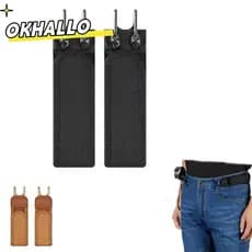 Gancho De Cinto Sem Fivela OKHALLO , Elástico Confortável Ajustável , Metal Com De Cintura Unissex