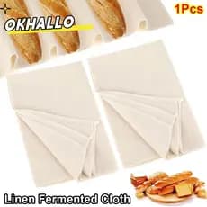OKHALLO 1 Peça De Pano Fermentado De Linho , De Pão Para Baguetes De Pastelaria De Sofá À Prova , Panelas Padeiros De Ma